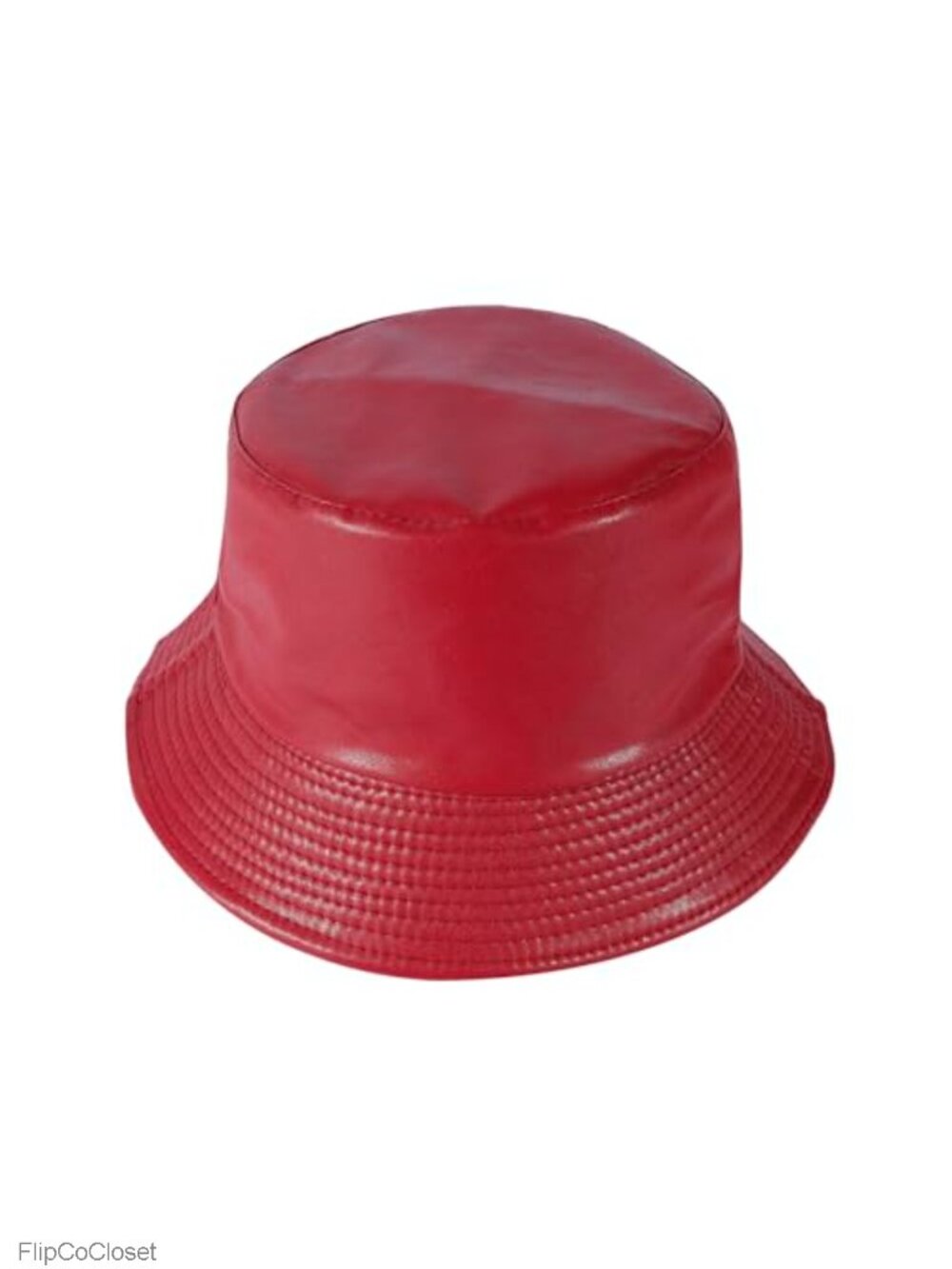 PU Leather Reversible Bucket Hat Waterproof Packable Unisex